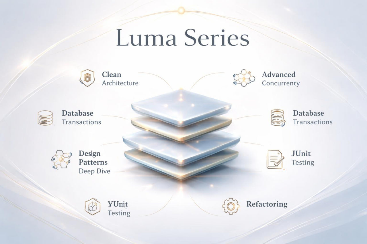 Luma Series product stack with features on a light background