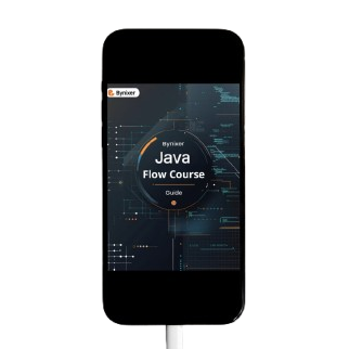 Phone with a Java app on a white background